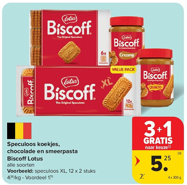 Speculoos koekjes, chocolade en smeerpasta Bisco Lotus