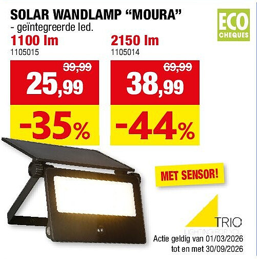 SOLAR WANDLAMP “MOURA” 1100 lm