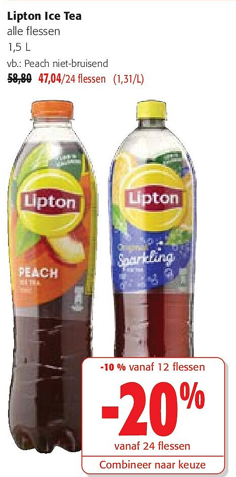 Lipton Ice Tea alle flessen 1,5 L