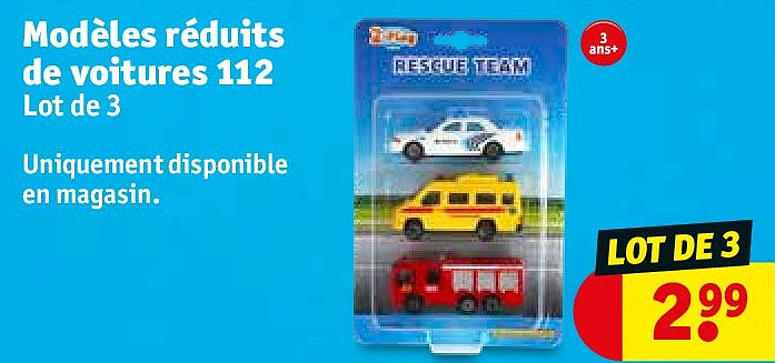 Modèles réduits de voitures 112 Lot de 3