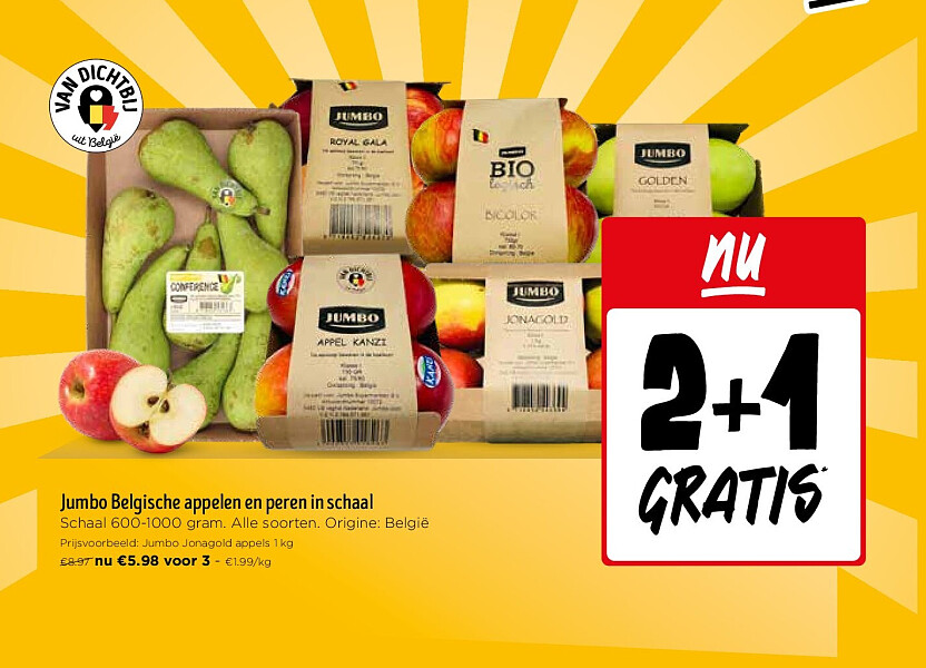 Jumbo Belgische appelen en peren in schaal