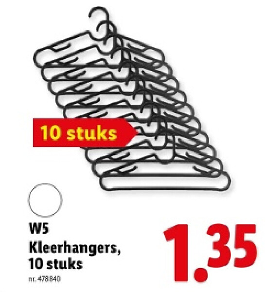 Kleerhangers, 10 stuks