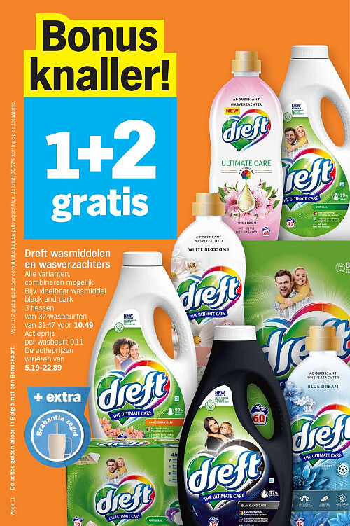 Dreft wasmiddelen en wasverzachters