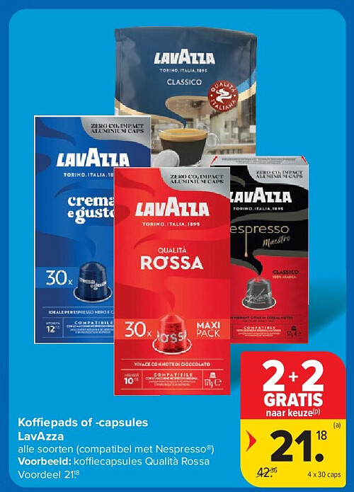 Koffiepads of -capsules LavAzza