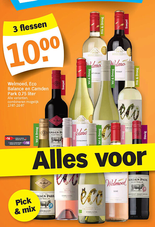 Welmoed, Eco Balance en Camden Park 0.75 liter