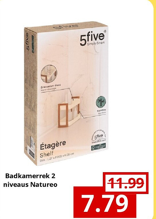 Badkamerrek 2 niveaus Natureo
