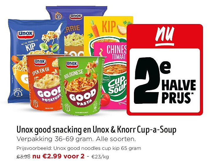Unox good snacking en Unox & Knorr Cup-a-Soup