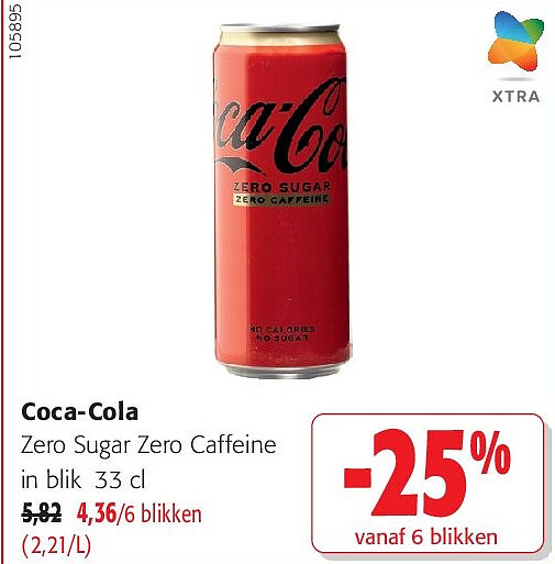 Coca-Cola Zero Sugar Zero Caffeine in blik 33 cl