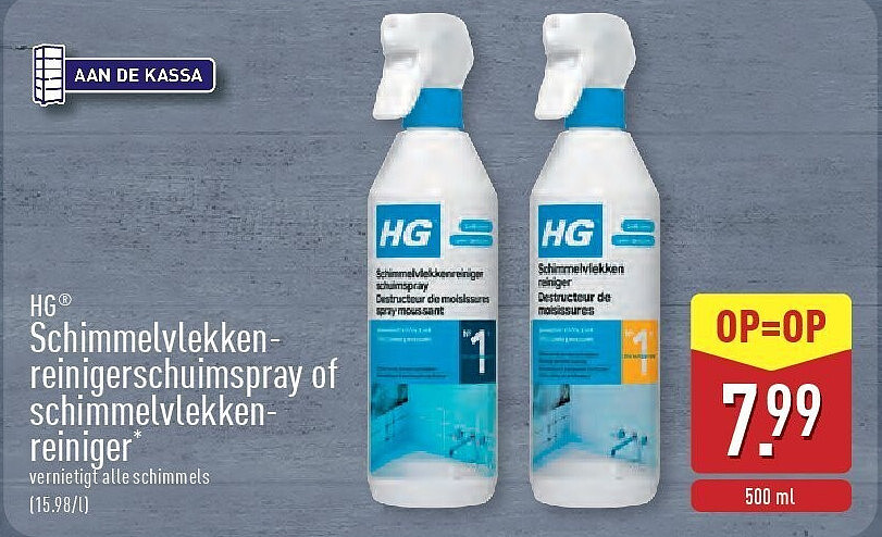 Schimmelvlekkenreinigerschuimspray of schimmelvlekkenreiniger