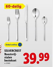 SILVERCREST Roestvrijstalen bestekset