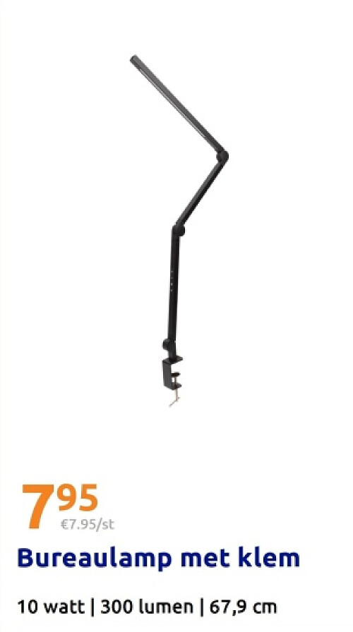 Bureaulamp met klem