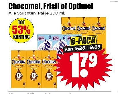 Chocomel, Fristi of Optimel