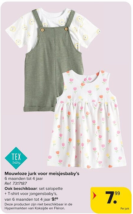 Mouwloze jurk voor meisjesbaby’s