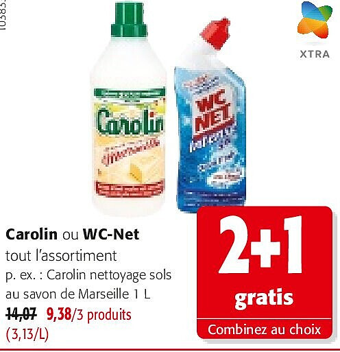 Carolin nettoyage sols au savon de Marseille 1 L