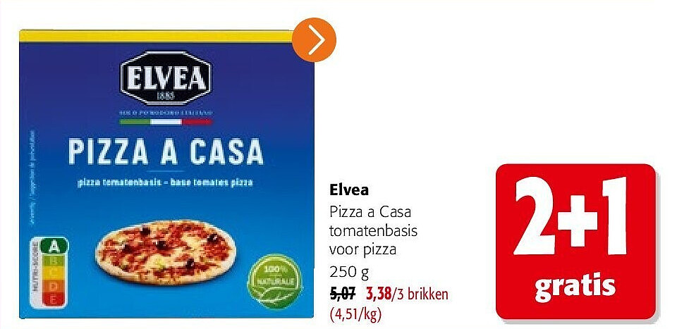 Elvea Pizza a Casa tomatenbasis voor pizza 250 g
