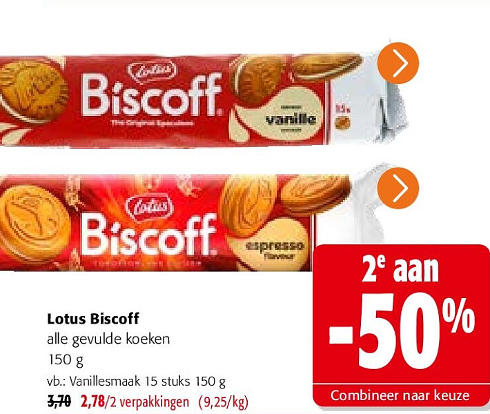 Lotus Biscoff alle gevulde koeken 150 g