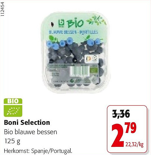 Boni Selection Bio blauwe bessen 125 g