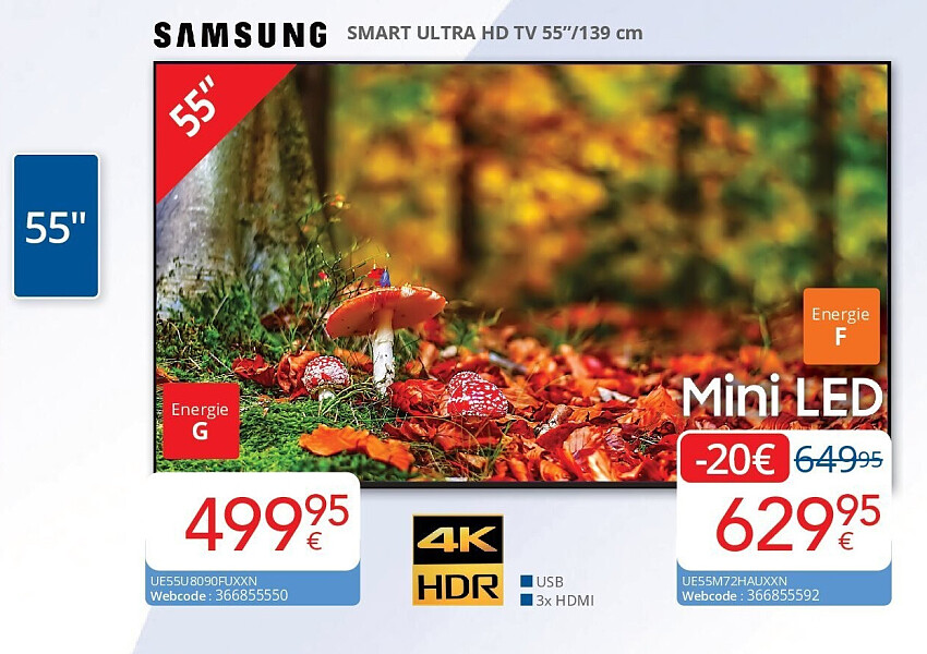 Samsung SMART ULTRA HD TV 55’’/139 cm