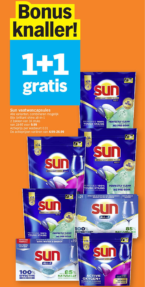 Sun vaatwascapsules