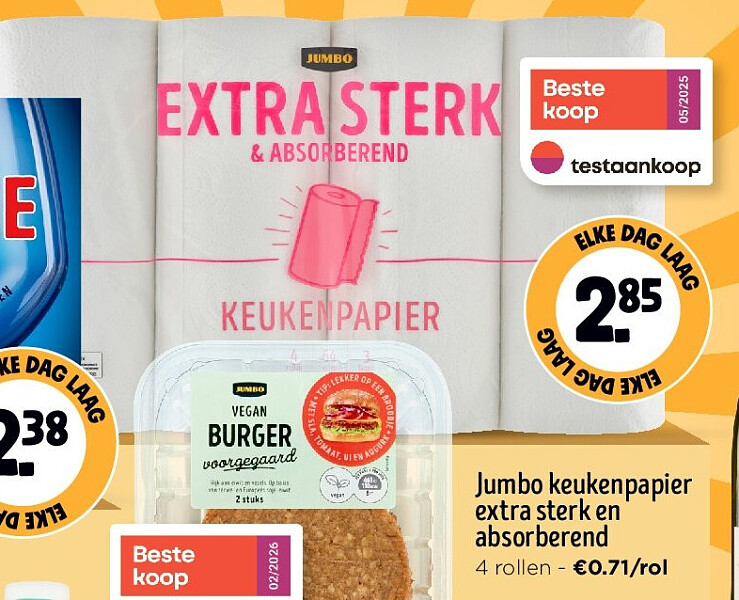 Jumbo keukenpapier extra sterk en absorberend
