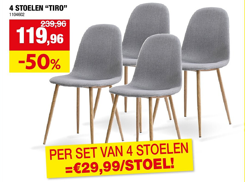 4 STOELEN “TIRO”