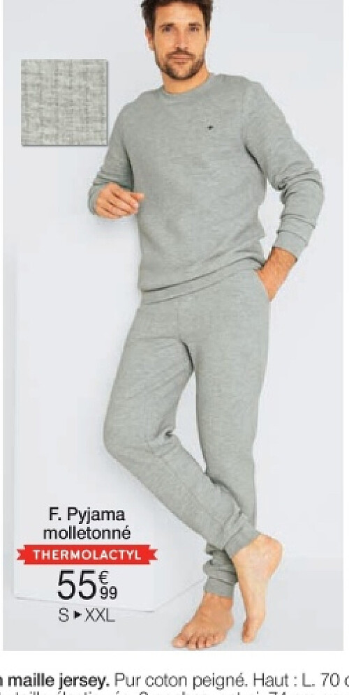 Pyjama Thermolactyl molletonné