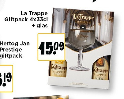La Trappe Giftpack 4x33cl + glas