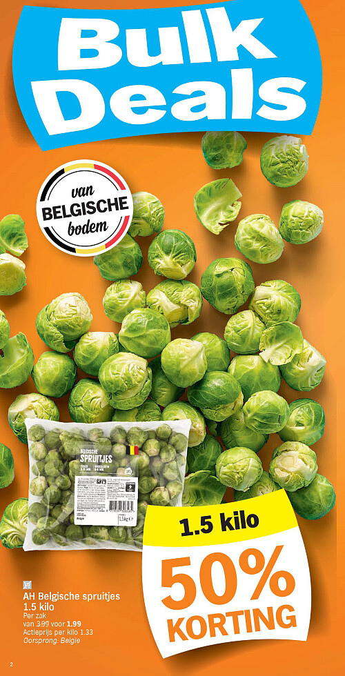 AH Belgische spruitjes 1.5 kilo