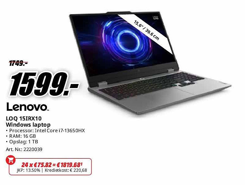 Lenovo LOQ 15IRX10 Windows laptop