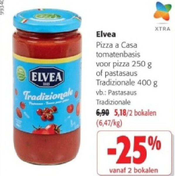 Elvea Pizza a Casa tomatenbasis voor pizza 250 g