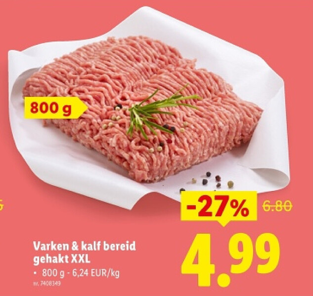 Varken & kalf bereid gehakt XXL