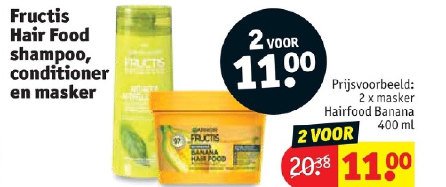 Fructis Hair Food shampoo, conditioner en masker