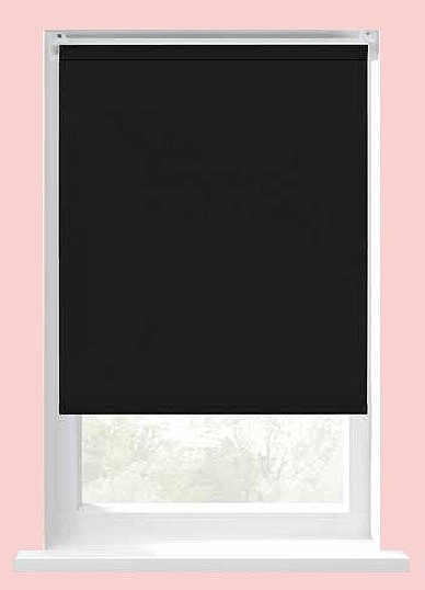 Fenstr lichtdoorlatend rolgordijn zwart 60x190 cm