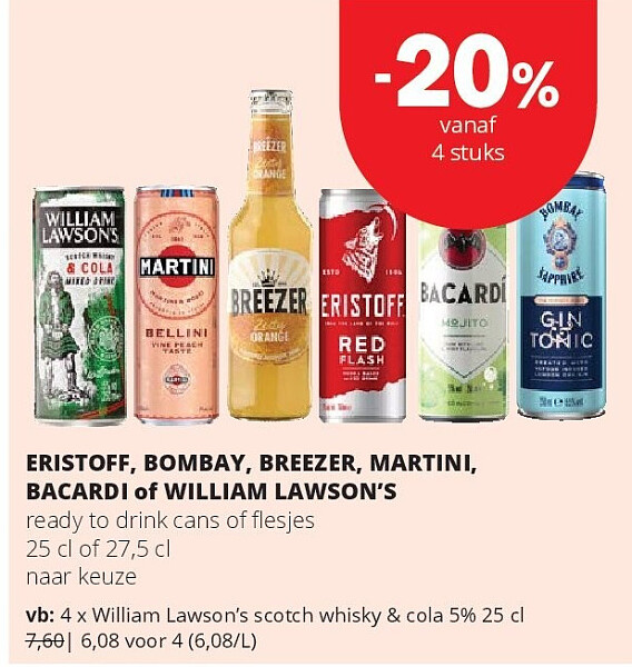 William Lawson’s scotch whisky & cola 5% 25 cl