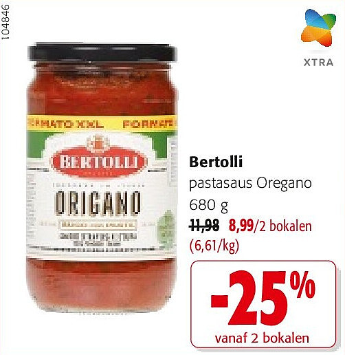 Bertolli pastasaus Oregano 680 g