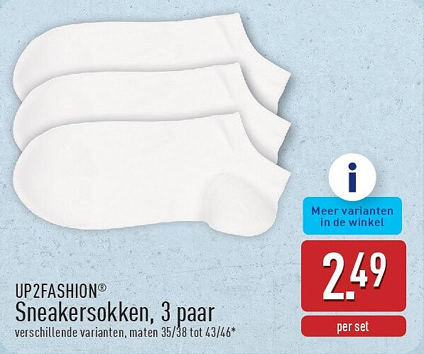 Sneakersokken, 3paar