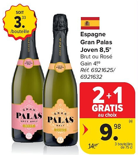 Espagne Gran Palas Joven 8,5°