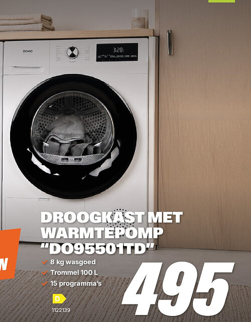 DROOGKAST MET WARMTEPOMP “DO95501TD”