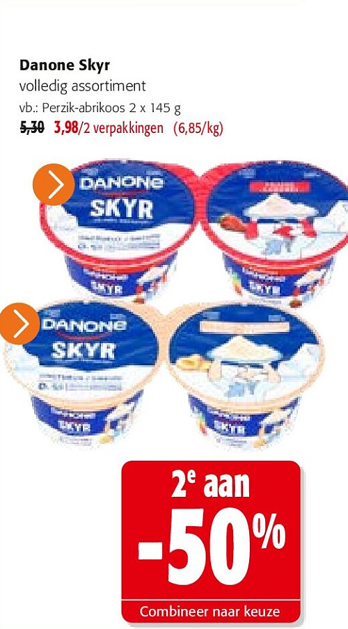 Danone Skyr Perzik-abrikoos 2 x 145 g
