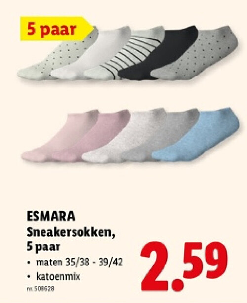 Sneakersokken, 5 paar