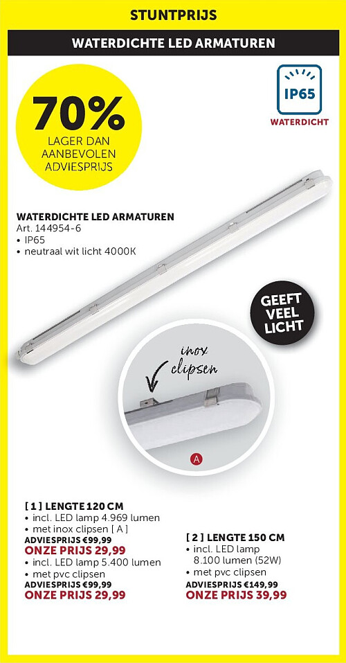 WATERDICHTE LED ARMATUREN