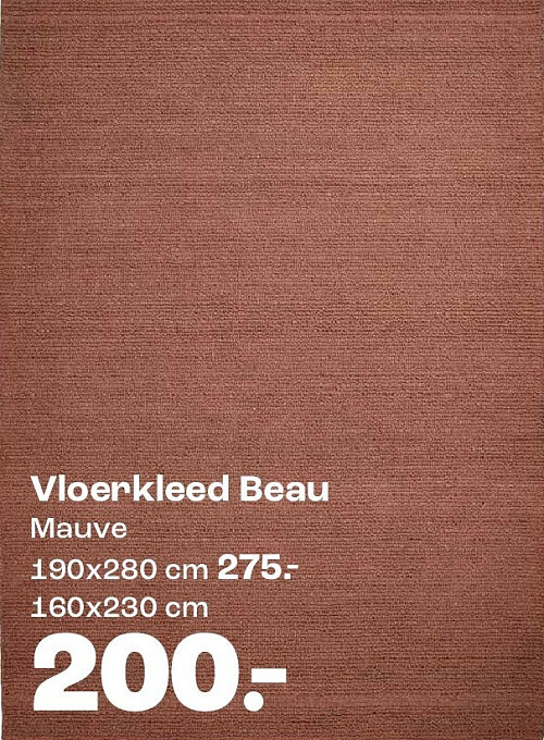 Vloerkleed Beau Mauve 190x280 cm