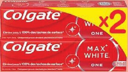 Dentifrice Max White Colgate, lot de 2 x 75 ml