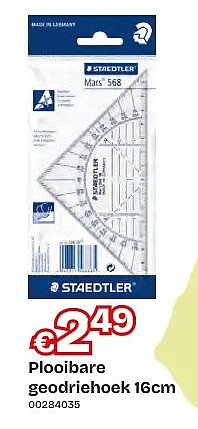 Plooibare geodriehoek 16cm