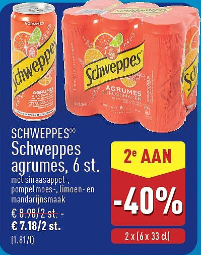 Schweppes agrumes, 6st.