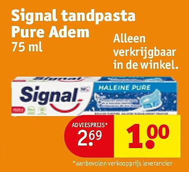 Signal tandpasta Pure Adem