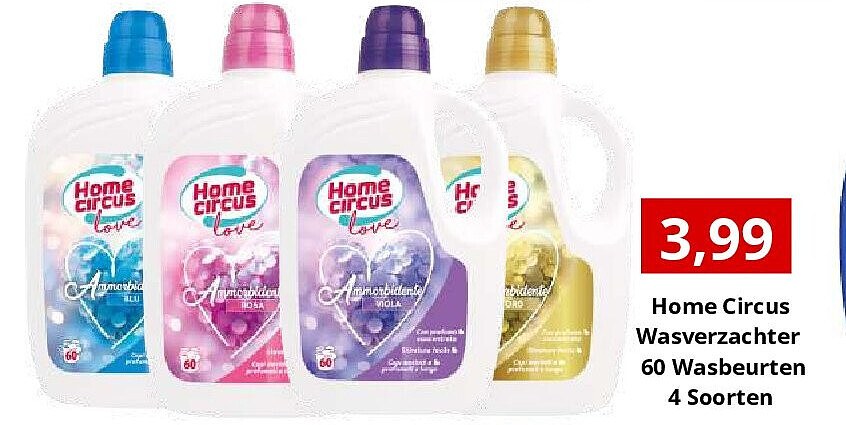 Home Circus Wasverzachter 60 Wasbeurten 4 Soorten