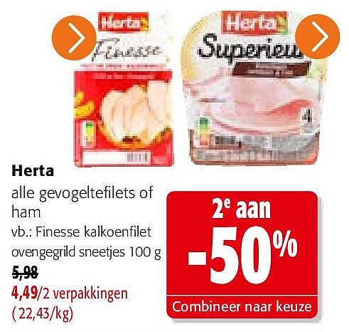 Herta alle gevogeltefilets of ham