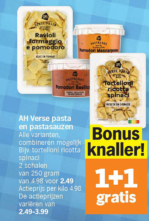 AH Verse pasta en pastasauzen