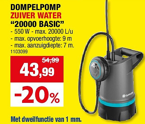 DOMPELPOMP ZUIVER WATER “20000 BASIC”
